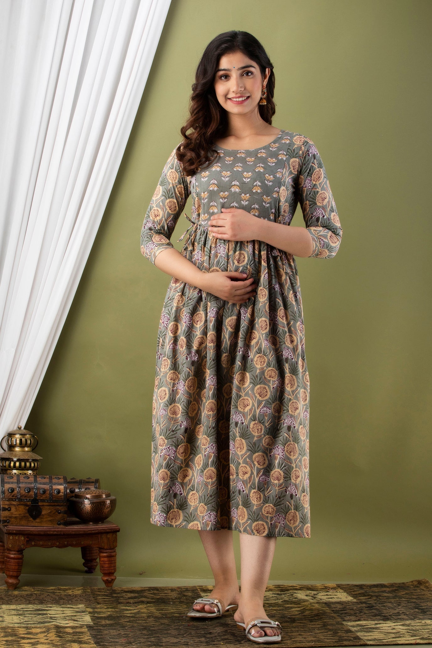 Nursing kurtis with zippers Maternity Feeding Dress For Pregnant Women –  Sevya